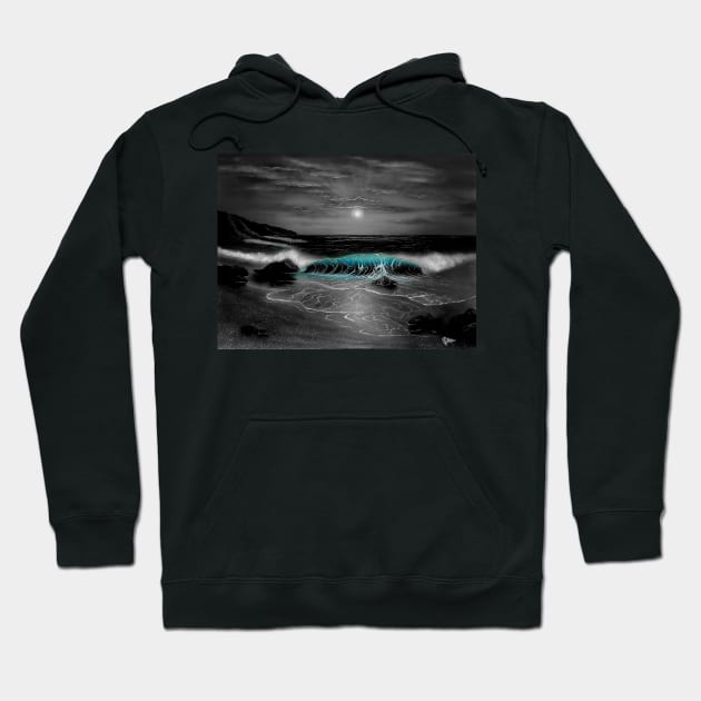 HAWAII Hawaiian seascape surfing Hoodie by Coreoceanart